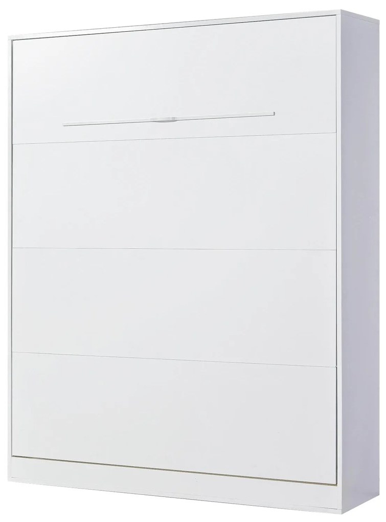 Sklápacia posteľ 160 Perfecto I (biela + biela + biela) (vertikálna) (bez osvetlenia). Akcia -20%. Vlastná spoľahlivá doprava až k Vám domov. 1128893