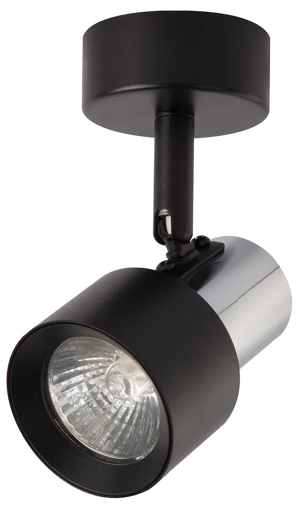 Bodové svietidlo Cino, 1x čierne/chrómové kovové tienidlo, b