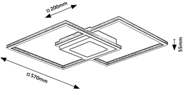 Rabalux 5269 - LED Prisadený luster CASIMIR LED/40W/230V