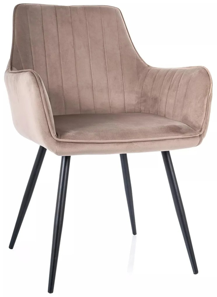 Jídelní křeslo Apple tmavě béžové/černé