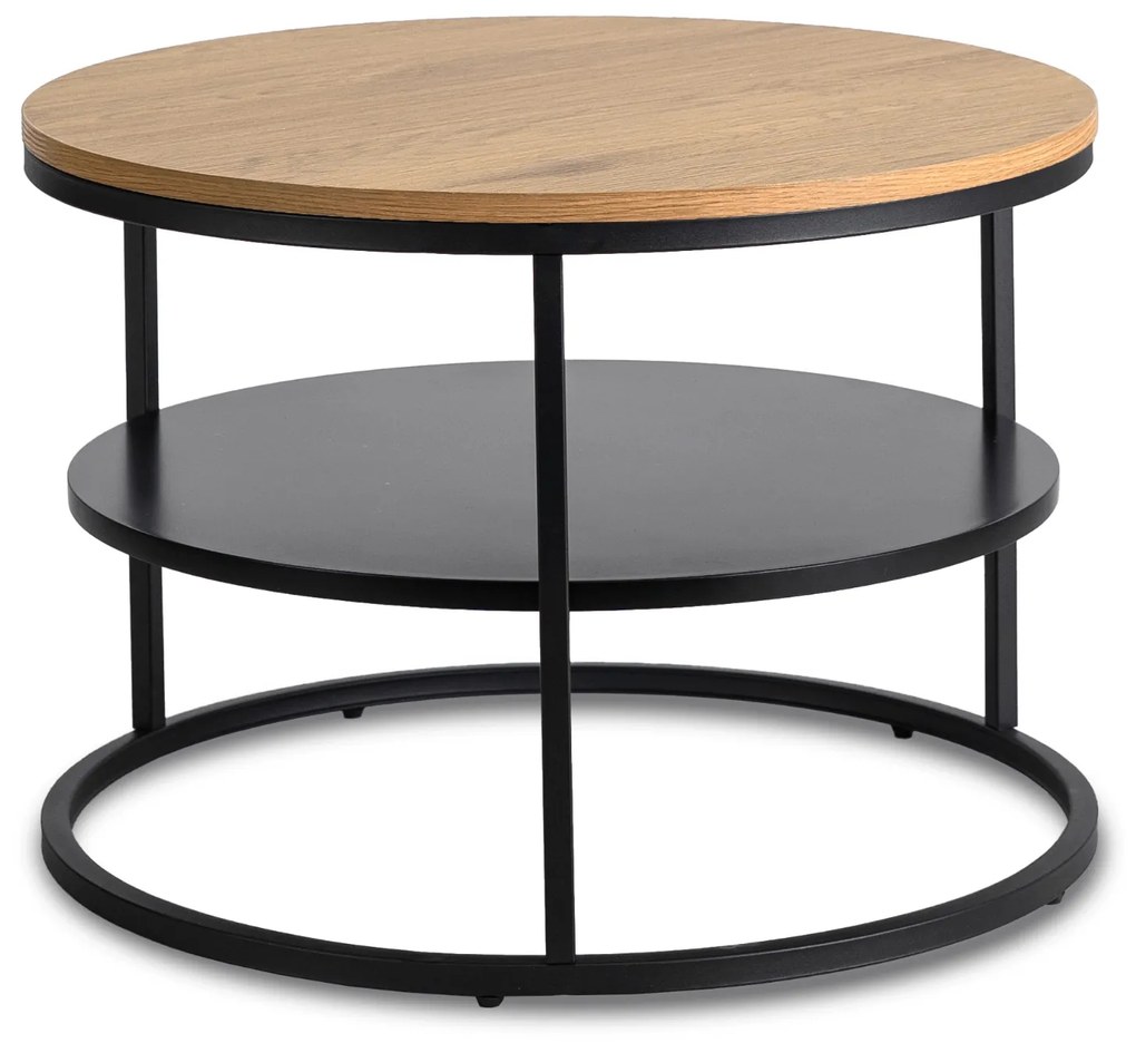 BEST konferenčný stolík, dub/čierna