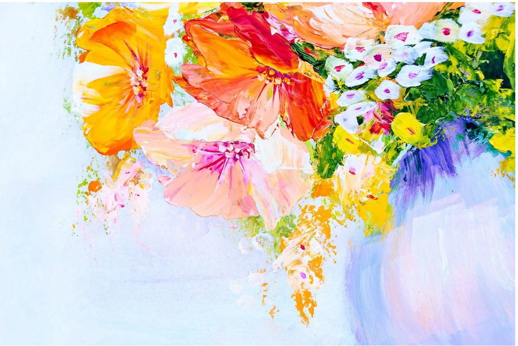 Obraz - Kvety, maľba (90x60 cm)