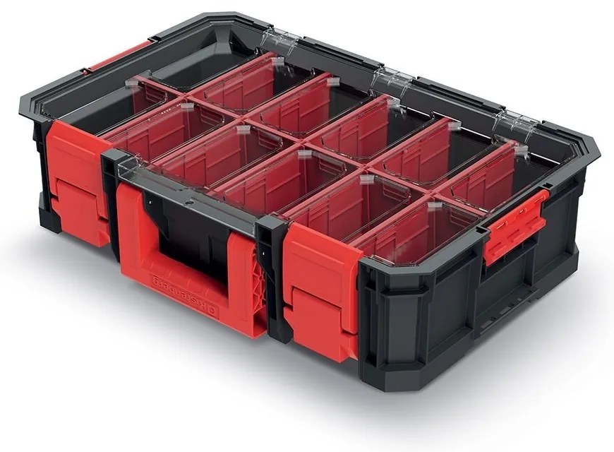 Prepravný box C, 51,7 × 33,1 × 13,4 cm, prepážky, čierna