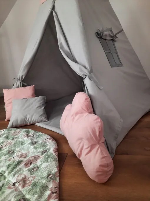 Detský stan Tipi s podložkou v tvare listu