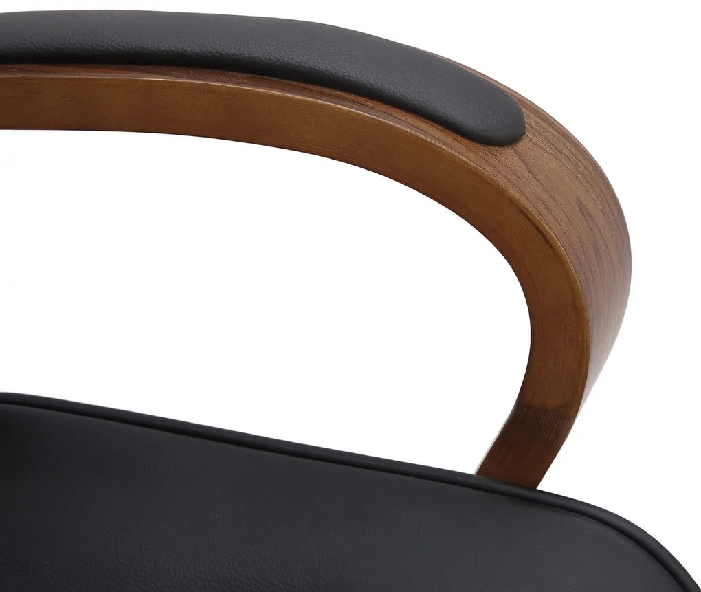 Design-Shop Kancelárska stolička Yankton - Orech / Čierna