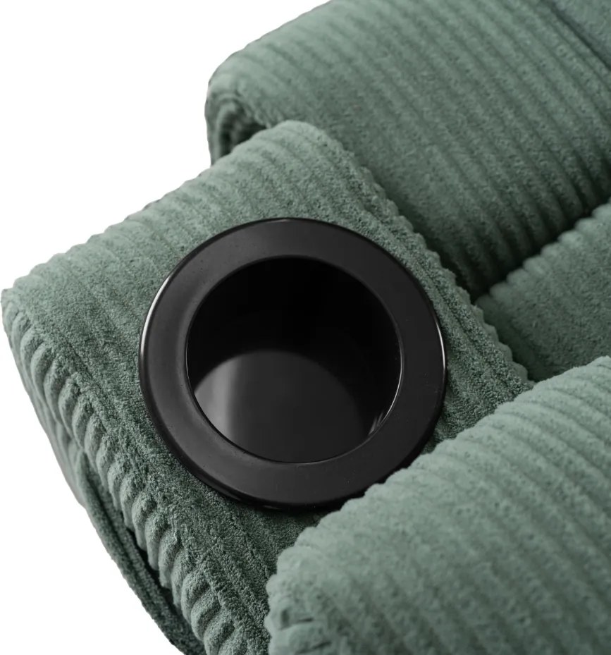 Masážne kreslo BOX Green Corduroy