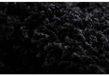 Okrúhly koberec SOFFI shaggy 5cm čierna Veľkosť: 100cm - kruh