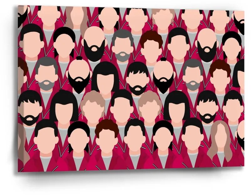 Sablio Obraz Money heist Anonymné tváre - 90x60 cm
