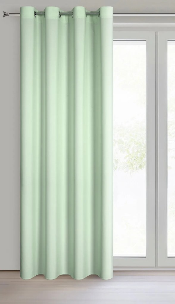 ZÁVES NA KRÚŽKOCH RITA 140X250 CM SVETLOZELENÁ