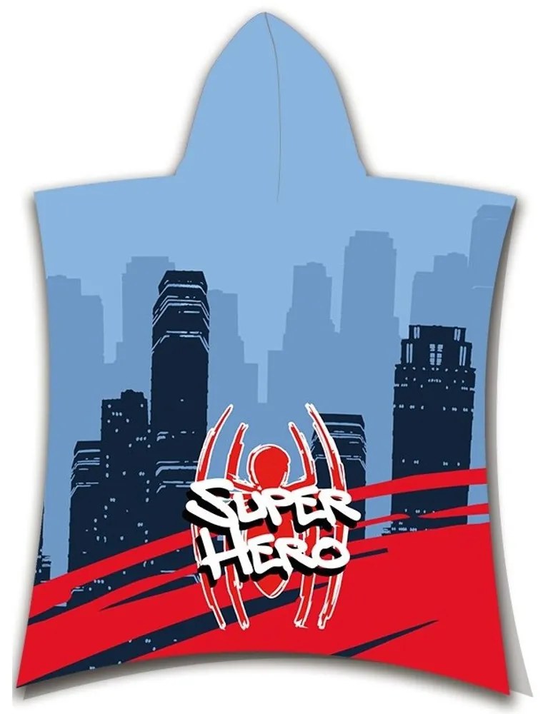 Jerry Fabrics Detské pončo-osuška - Spiderman - Super hero
