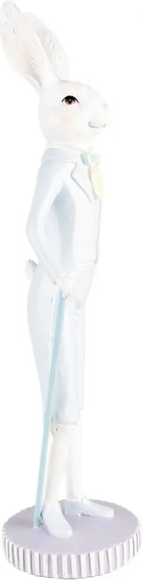 Decorative Figurine ? 10x40 Cm White Blue Plastic - ? 10*40 cm