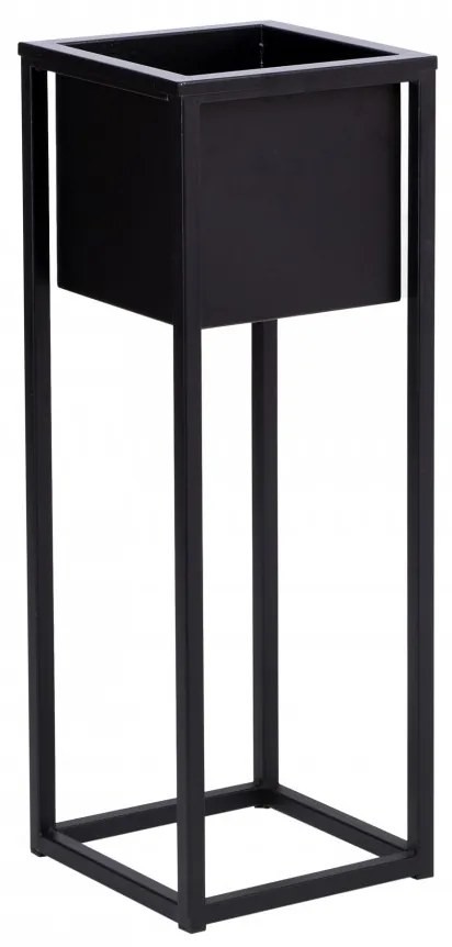 Květináč na stojanu CONCOVE 40 cm černý