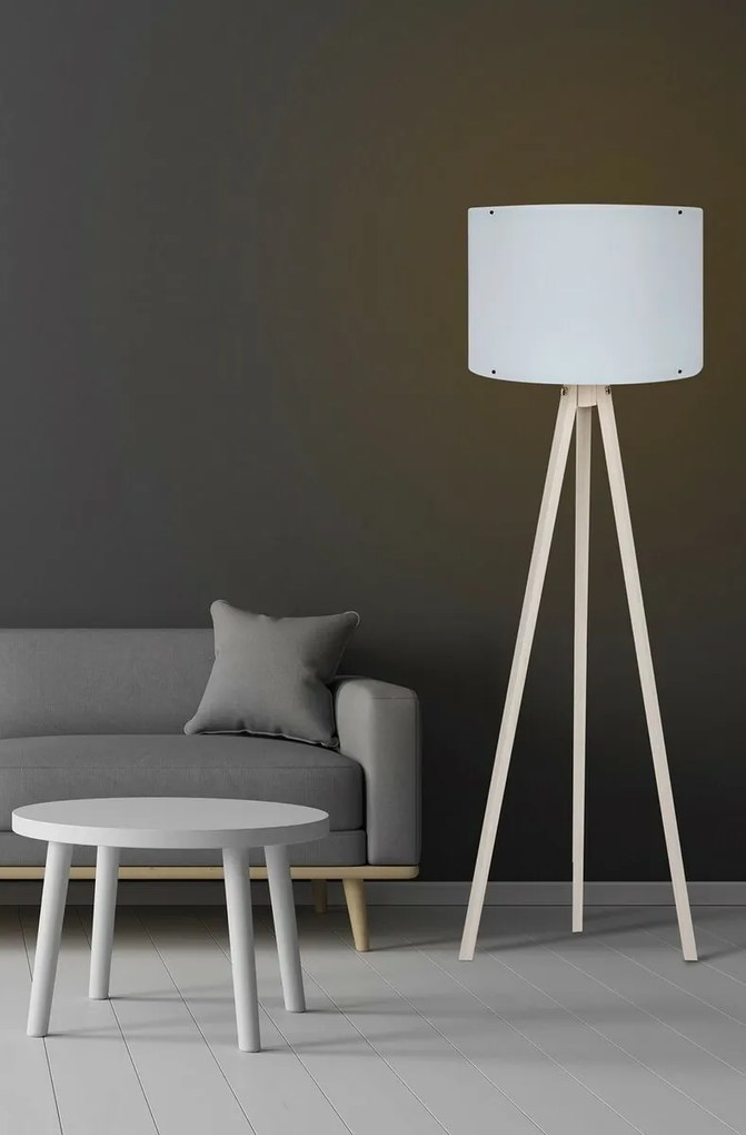 Stojacia lampa Tripod White Cream 132