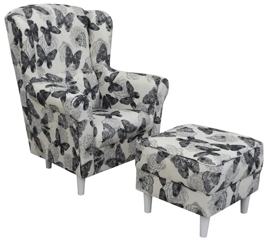 Kreslo s taburetom ASTRID Tempo Kondela