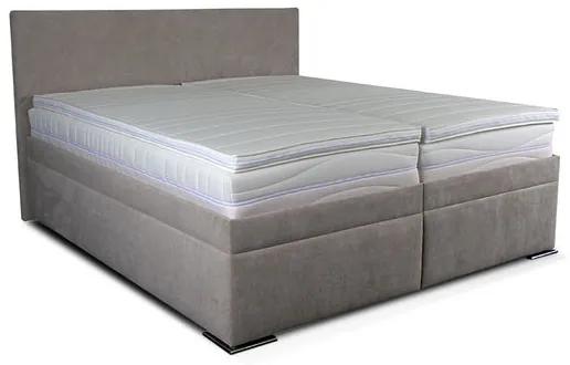 Čalúnená posteľ Rory 180x200, sivá, vrátane matraca