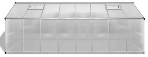 vidaXL Skleník, hliník 481x250x195 cm, 23,44 m³-