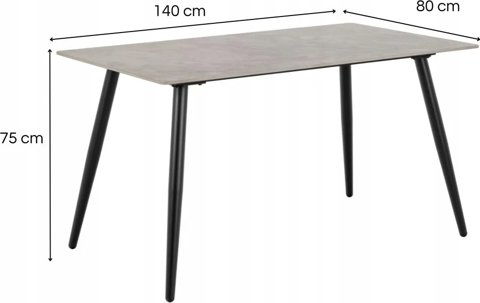 Jedálenský set Wicklow sivý/hnedý