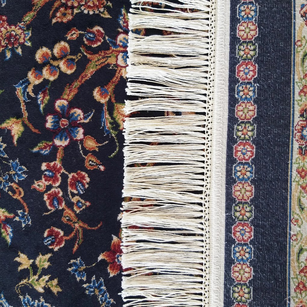 DY Hodvábny exkluzívny koberec Qum Silk 11 - modrá Rozmer: 200x300 cm