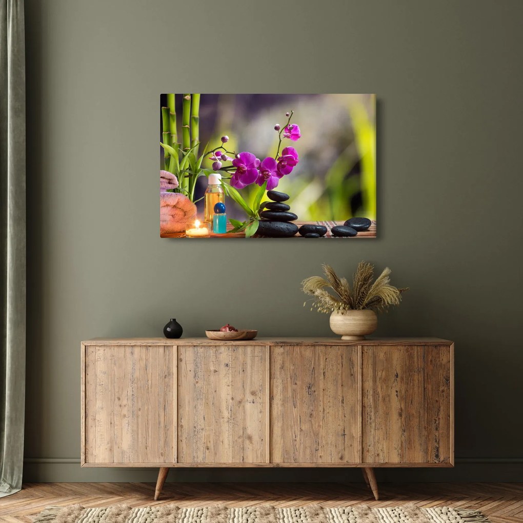 Obraz - spa and stones (90x60 cm)