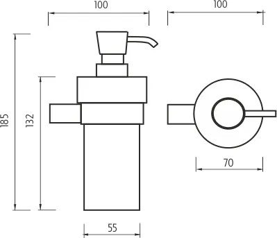Nimco Dávkovač tekutého mydla, pumpička plast BORMO - BR 11031W-26