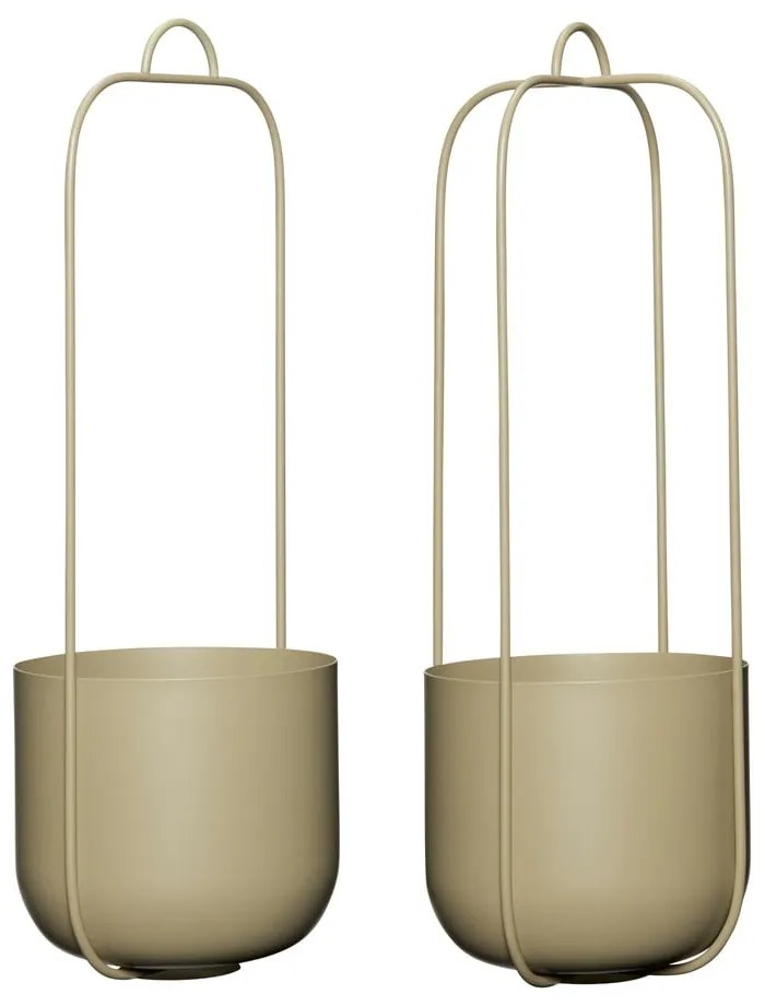 Kovové závesné obaly na kvetináče v súprave 2 ks ø 16 cm Lotus – Hübsch