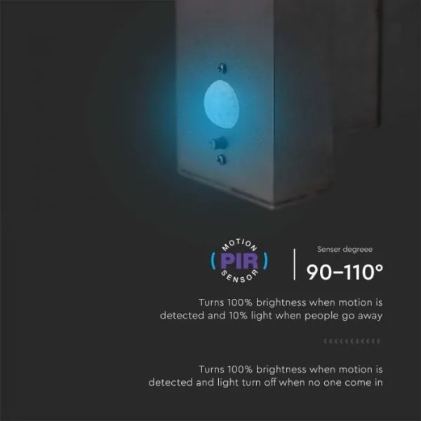 LED vonkajšie solárne nástenné svietidlo so senzorom LED/5,5W/3,7V 3000K IP54