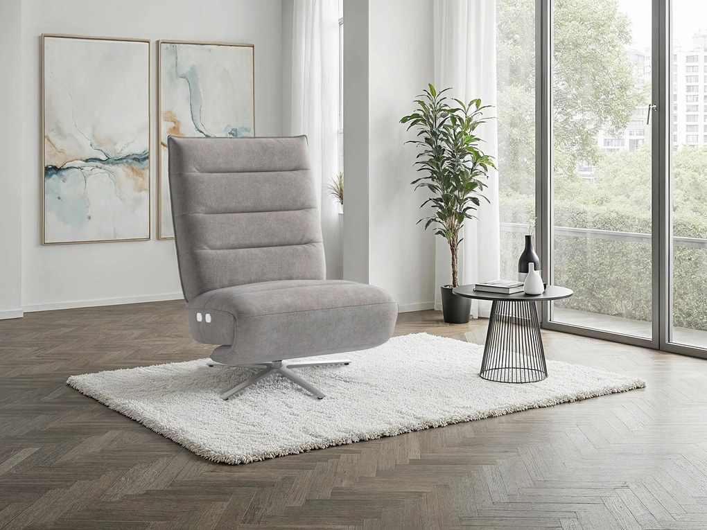 XXXLutz RELAXAČNÉ KRESLO, textil, sivá Sit & More - Online Only obývacie izby - 000144038011