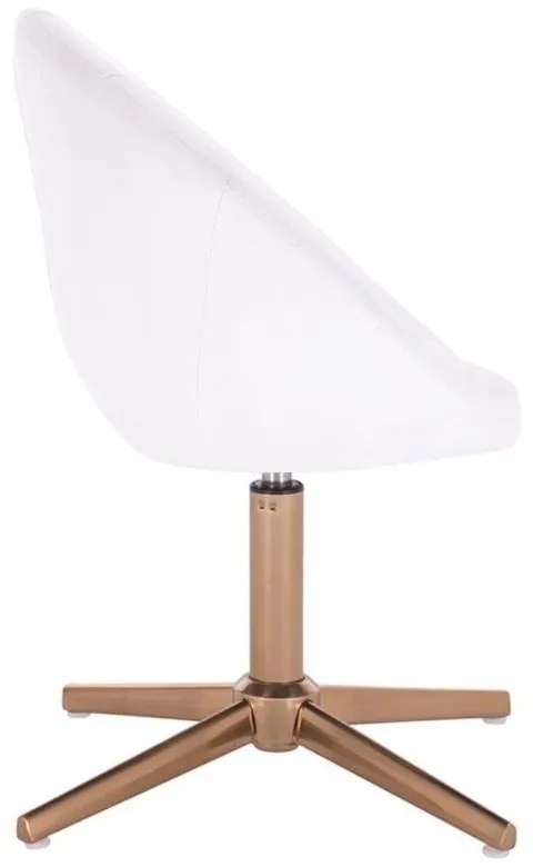 LuxuryForm DESIGN Kreslo VERA na zlatom kríži - biele