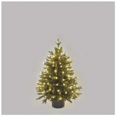 EMOS LED vonkajšia vianočná reťaz CHERRY, 80xLED, teplá biela, 8m, časovač, gule, zelená