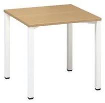 Kancelársky stôl Alfa 200, 80 x 80 x 74,2 cm, rovné vyhotovenie, dezén buk, RAL9010