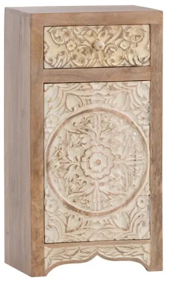 furniture-nabytek.cz - 5-dielna kúpeľňová sada Delhi z masívneho manga, lakovaná, hnedá
