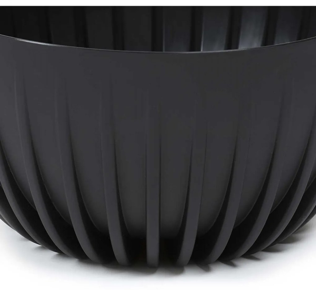 Kvetináč STRIPPED ECO 30 cm čierny