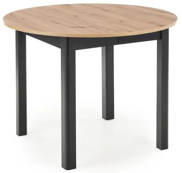 Jedálenský stôl CALMIO dub artisan/čierna