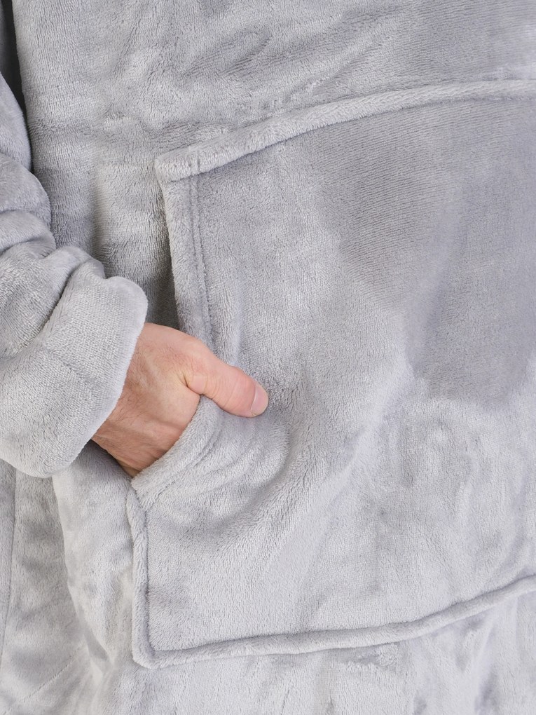 Baránková mikina mikroplyš – Laura svetlo sivá veľkosť L