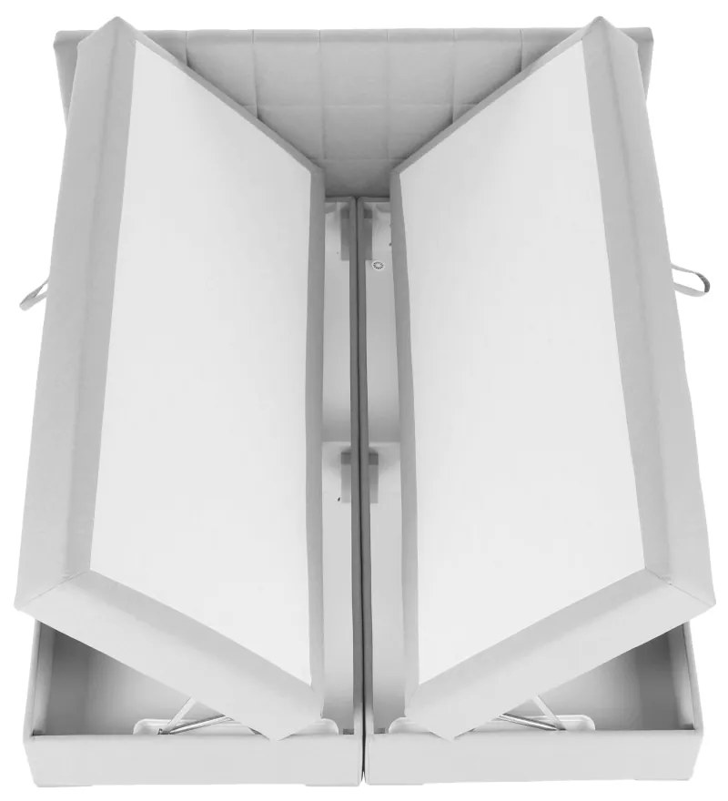 Boxspringová posteľ 180x200, svetlosivá, FERATA KOMFORT