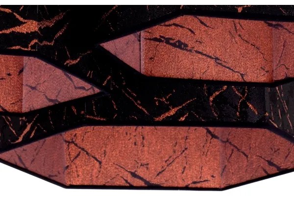 Duolla - Prisadený luster ROLLER TRIO HEX 3xE27/15W/230V čierna/medená