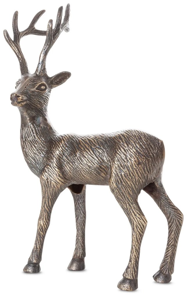 VIANOČNÁ SOŠKA DEER 42CM TMAVÁ ZLATÁ