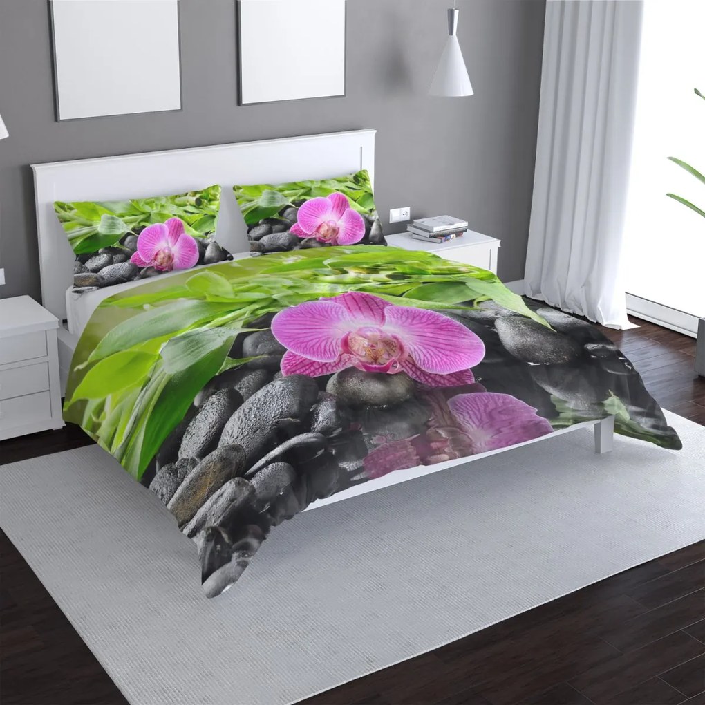 Sablio Obliečky Ružová Orchidea - 140x220 / 90x70