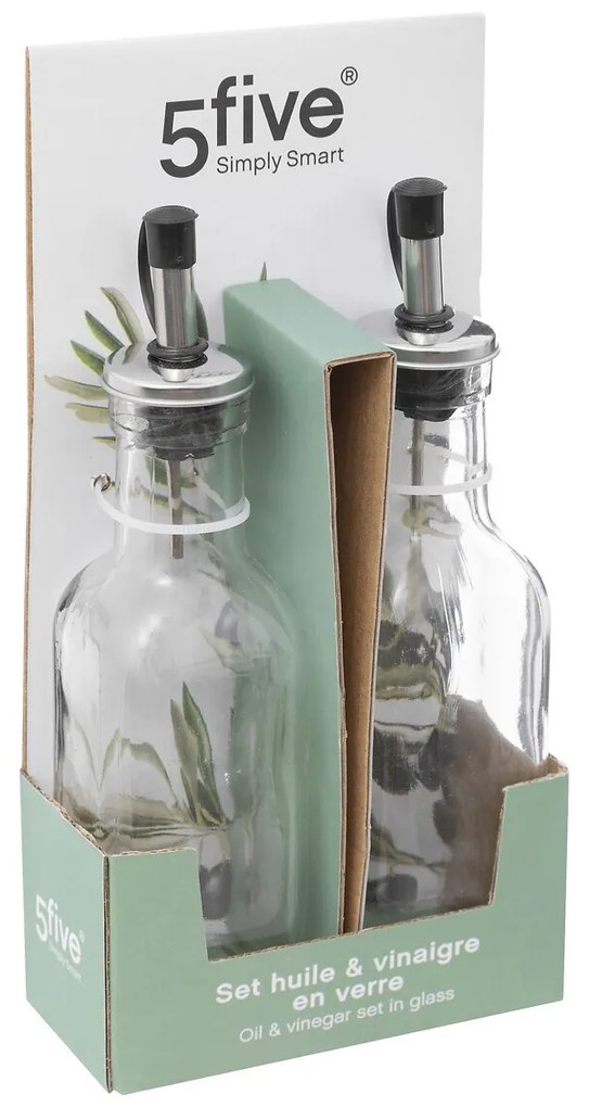 Sklenená fľaša na olej/ocot Twin 160 ml sada 2ks