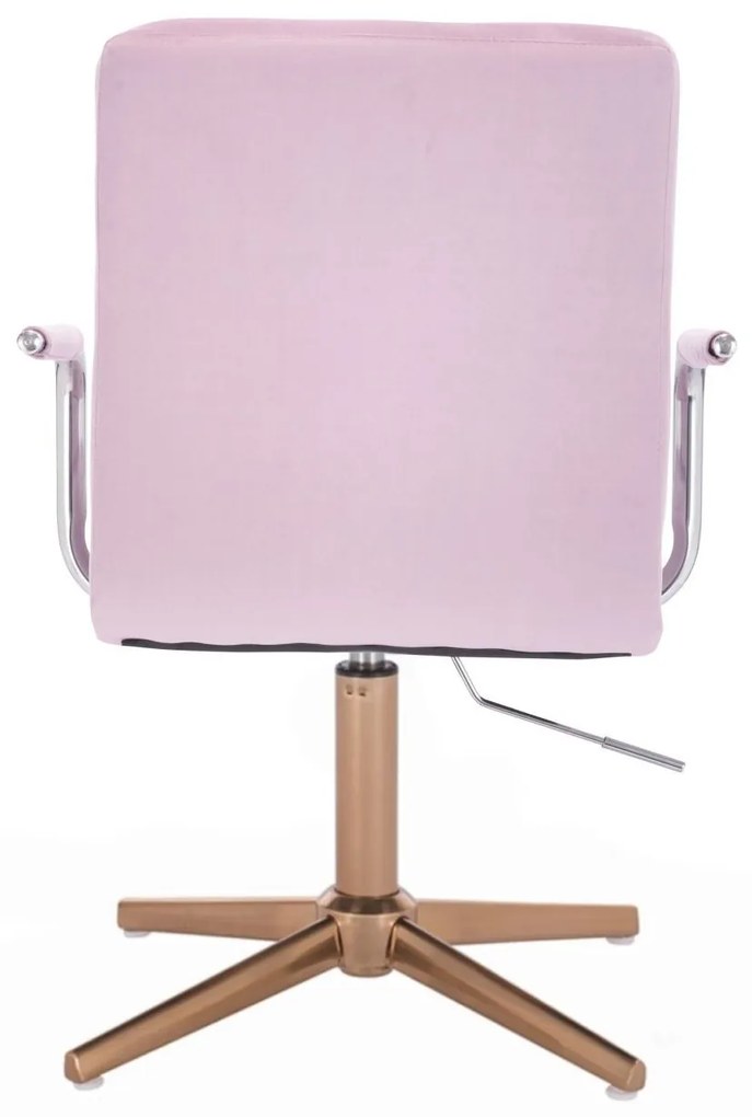 LuxuryForm DESIGN Stolička VERONA VELUR na zlatom kríži - levanduľa