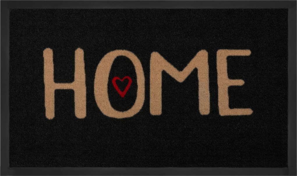 Hanse Home Collection koberce Protiskluzová rohožka Printy 103802 Anthracite Beige - 45x75 cm