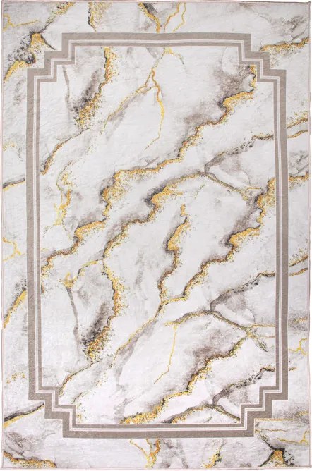 Protišmykový koberec MILANO 90003-01 krémový / zlatý