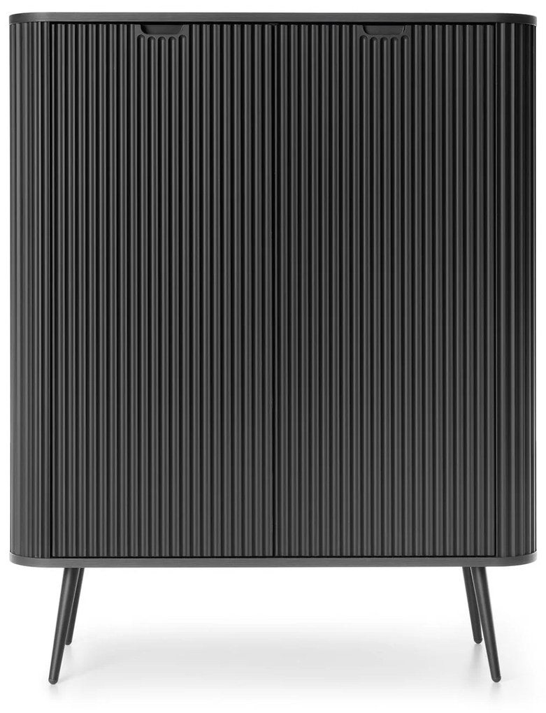 Komoda Zova 103 cm čierna/čierny rám