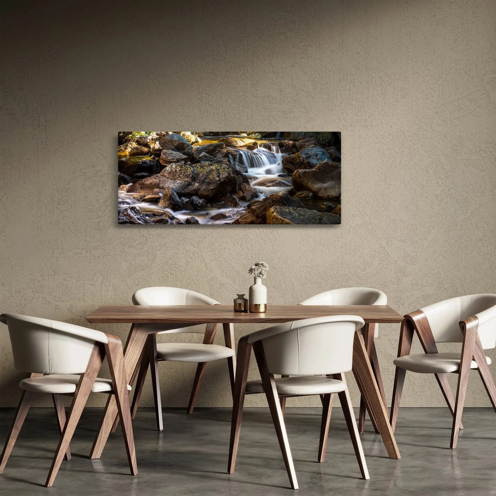 Obraz kamenistého potoku (120x50 cm)