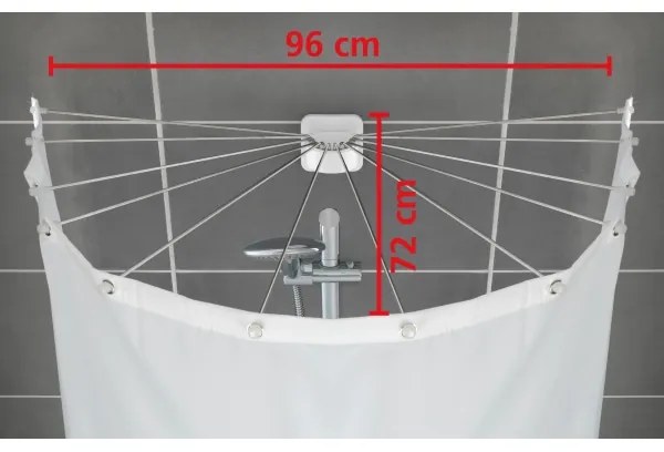 WENKO 23863100 - Sprchový držiak 96x72 cm nerez/biela