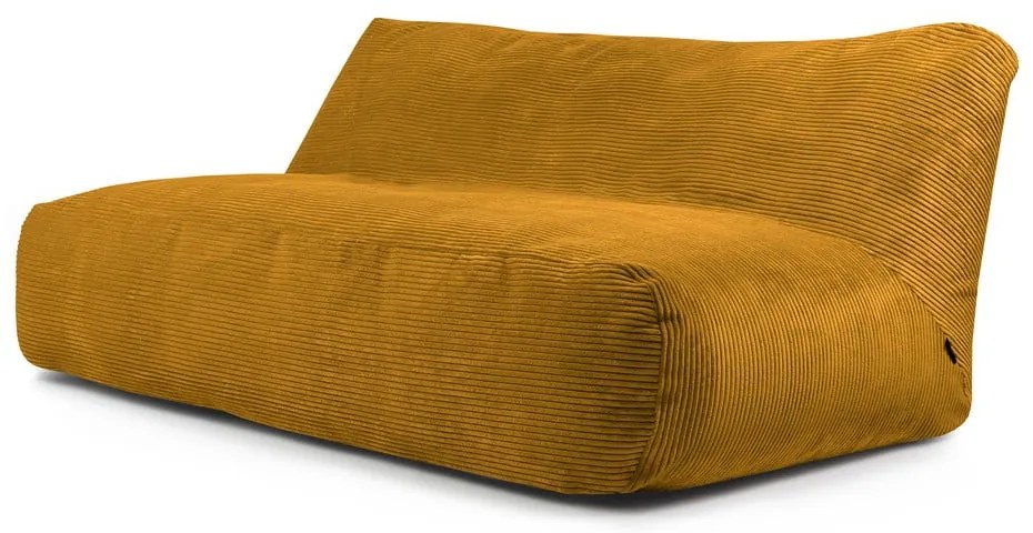 Menčestrový sedací vak v horčicovej farbe Sofa Tube 190 – SLOWDOWN
