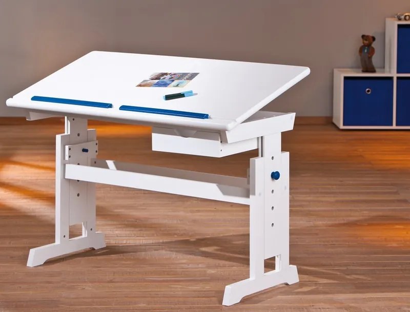 Polohovateľný písací stôl Baru, menitelná farba záražky