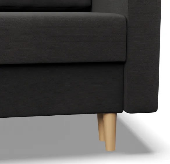 Sedacia súprava BLANK Comfort v tvare U čierna