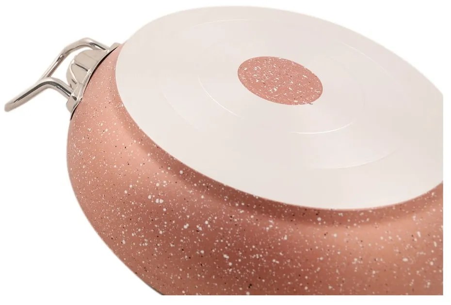 Ružová hliníková panvica Güral Porselen Classic, ø 22 cm