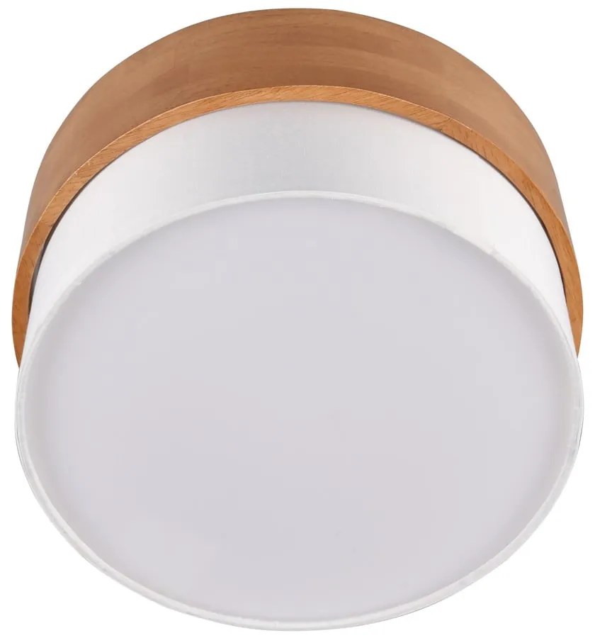 Stropné svietidlo v bielo-prírodnej farbe s textilným tienidlom Seasons – Trio